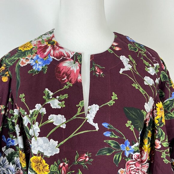 $395 NWOT SEE BY CHLOÉ Floral Print Cotton Top Blouse Size 38 Multicolor - Picture 4 of 14